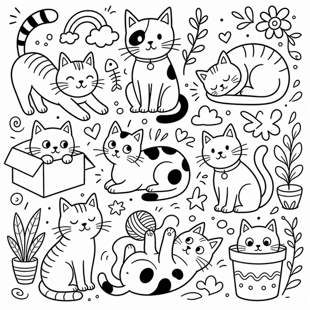 Doodle — Cats doodles