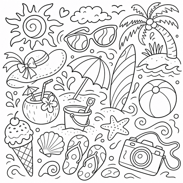 Doodle — Summer vacation doodles