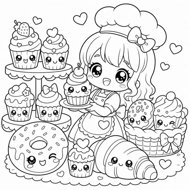 Kawaii — Kawaii bakery – babeczki, donut, croissant