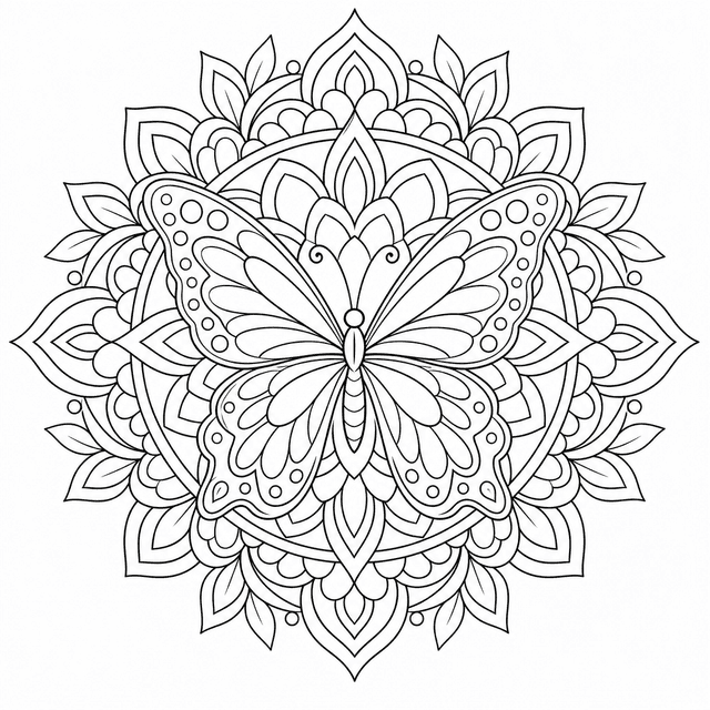 Mandala — Mandala z motylem