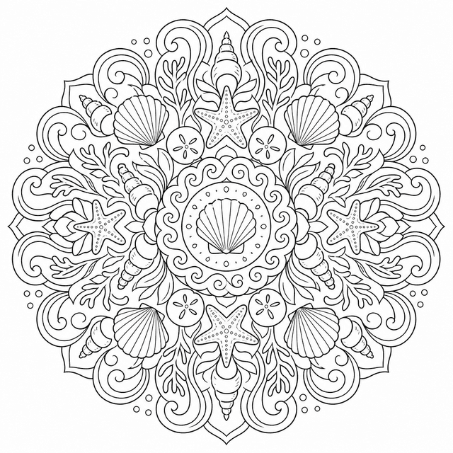 Mandala — Mandala inspirowana oceanem