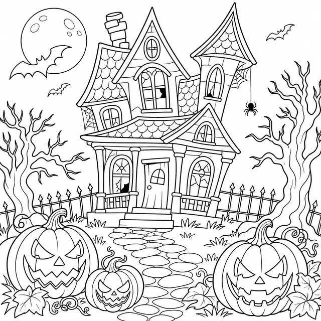 Sezonowy — Halloween – nawiedzony domek i dynie