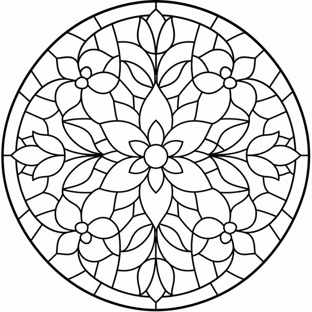 Witraż — Witrażowe kwiaty